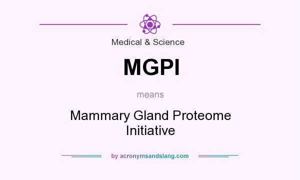What does MGPI mean? It stands for Mammary Gland Proteome Initiative
