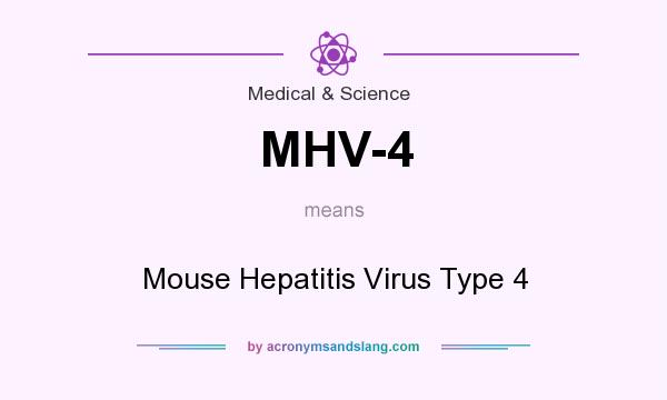 What does MHV-4 mean? It stands for Mouse Hepatitis Virus Type 4