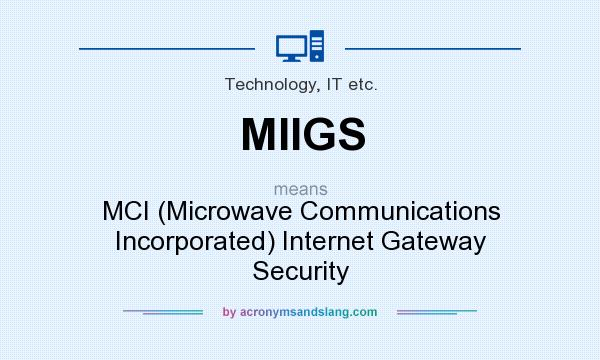 What does MIIGS mean? It stands for MCI (Microwave Communications Incorporated) Internet Gateway Security