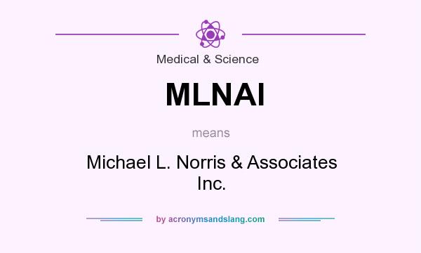 What does MLNAI mean? It stands for Michael L. Norris & Associates Inc.