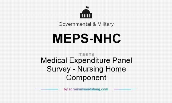 What does MEPS-NHC mean? It stands for Medical Expenditure Panel Survey - Nursing Home Component
