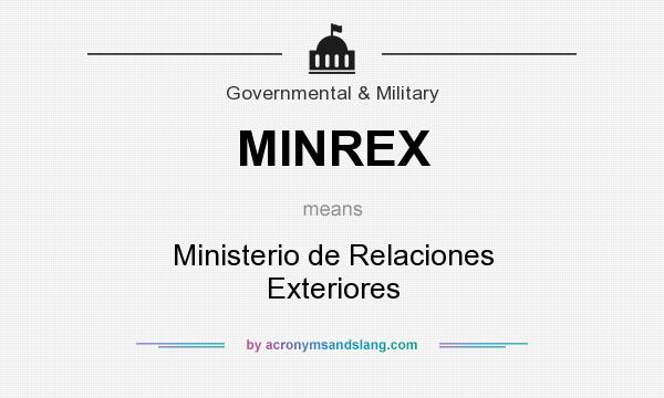 What does MINREX mean? It stands for Ministerio de Relaciones Exteriores