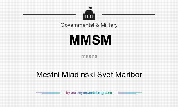 What does MMSM mean? It stands for Mestni Mladinski Svet Maribor