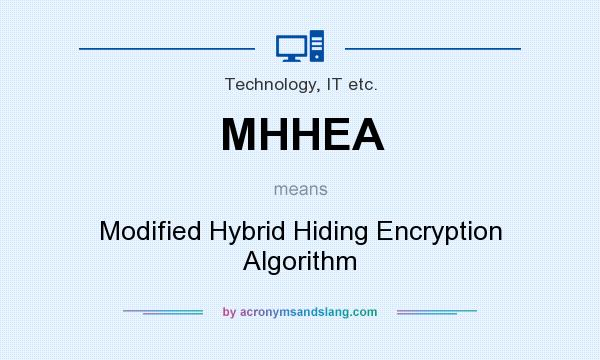 What does MHHEA mean? It stands for Modified Hybrid Hiding Encryption Algorithm