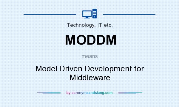 What does MODDM mean? It stands for Model Driven Development for Middleware