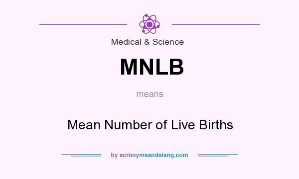 What does MNLB mean? It stands for Mean Number of Live Births