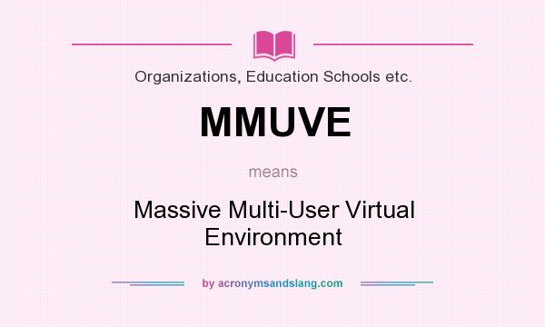 What does MMUVE mean? It stands for Massive Multi-User Virtual Environment
