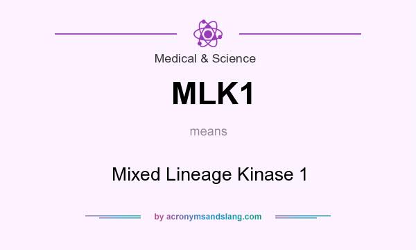 What does MLK1 mean? It stands for Mixed Lineage Kinase 1