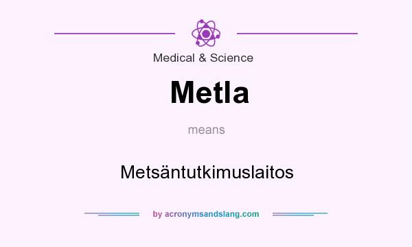 What does Metla mean? It stands for Metsäntutkimuslaitos