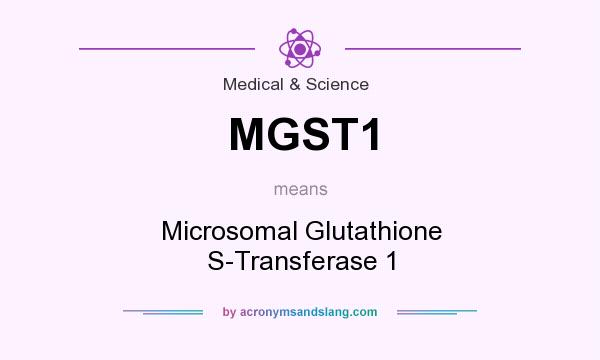 What does MGST1 mean? It stands for Microsomal Glutathione S-Transferase 1