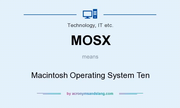 What does MOSX mean? It stands for Macintosh Operating System Ten