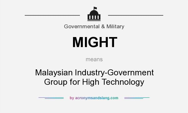 What does MIGHT mean? It stands for Malaysian Industry-Government Group for High Technology