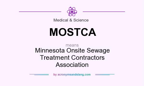 What does MOSTCA mean? It stands for Minnesota Onsite Sewage Treatment Contractors Association