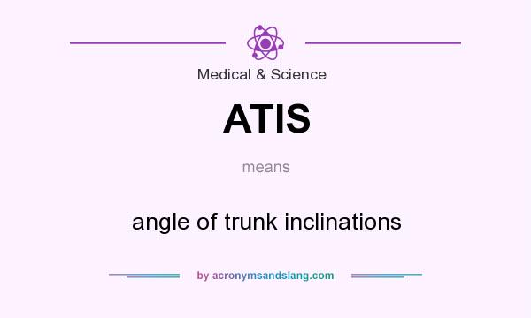 What does ATIS mean? It stands for angle of trunk inclinations