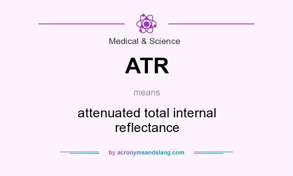 What does ATR mean? It stands for attenuated total internal reflectance
