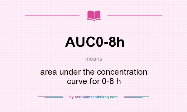 What does AUC0-8h mean? It stands for area under the concentration curve for 0-8 h