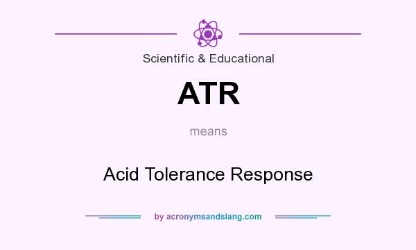 What does ATR mean? It stands for Acid Tolerance Response