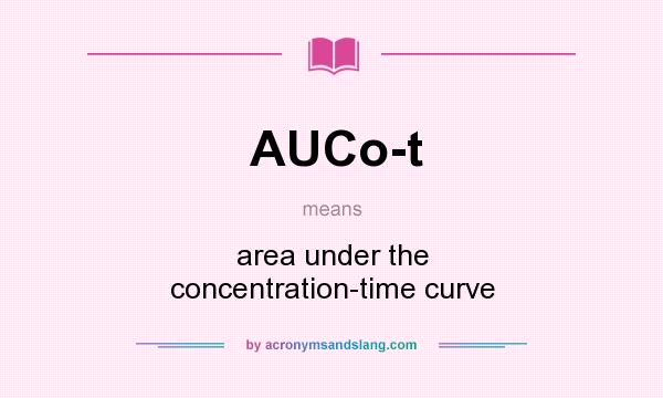 What does AUCo-t mean? It stands for area under the concentration-time curve