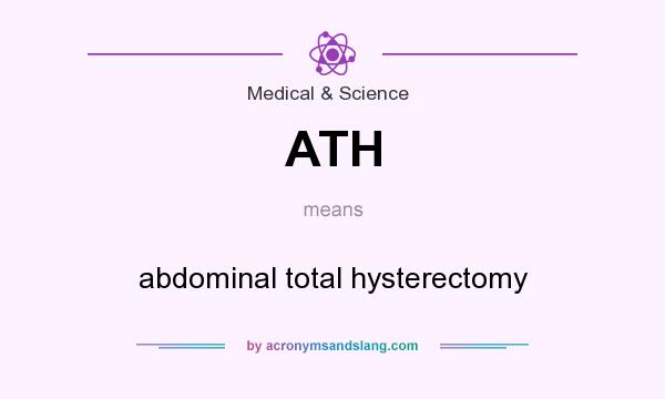 What does ATH mean? It stands for abdominal total hysterectomy