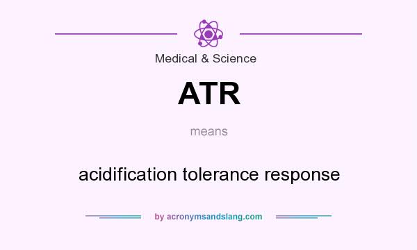 What does ATR mean? It stands for acidification tolerance response