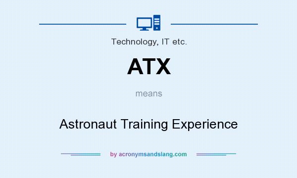 What does ATX mean? It stands for Astronaut Training Experience