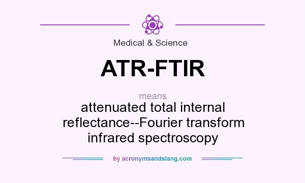 What does ATR-FTIR mean? It stands for attenuated total internal reflectance--Fourier transform infrared spectroscopy