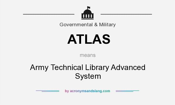 What does ATLAS mean? It stands for Army Technical Library Advanced System
