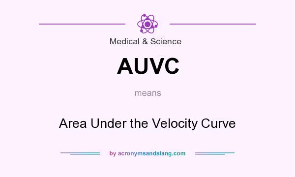 What does AUVC mean? It stands for Area Under the Velocity Curve