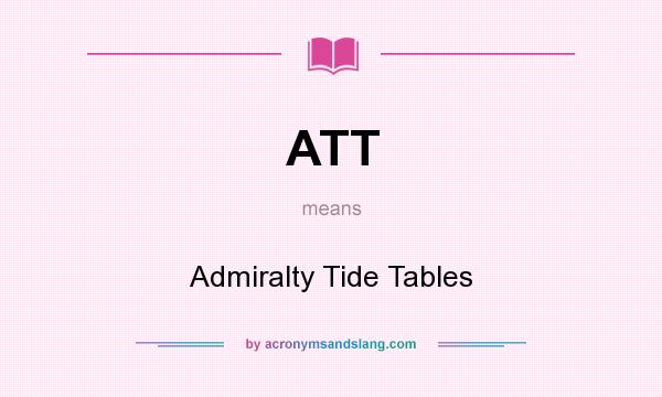 What does ATT mean? It stands for Admiralty Tide Tables