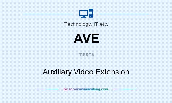 What does AVE mean? It stands for Auxiliary Video Extension