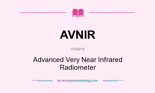 What does AVNIR mean? It stands for Advanced Very Near Infrared Radiometer