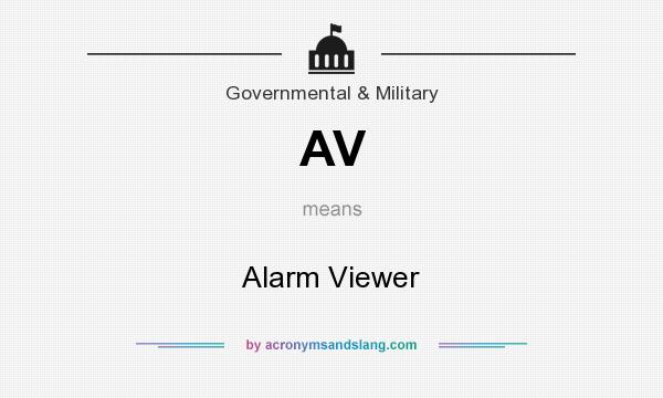 What does AV mean? It stands for Alarm Viewer