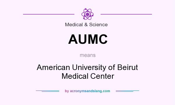 What does AUMC mean? It stands for American University of Beirut Medical Center