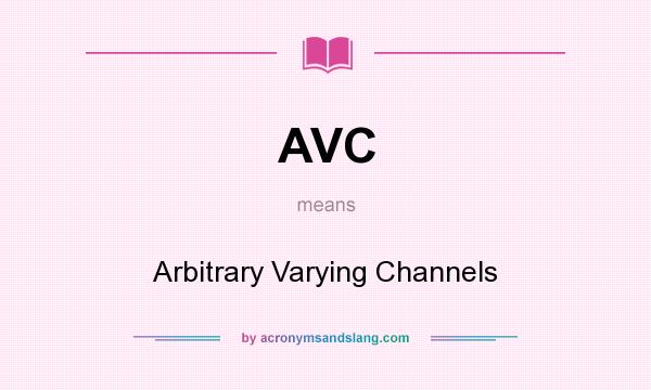 What does AVC mean? It stands for Arbitrary Varying Channels