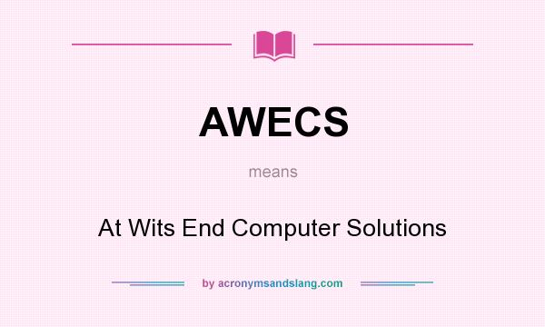 What does AWECS mean? It stands for At Wits End Computer Solutions