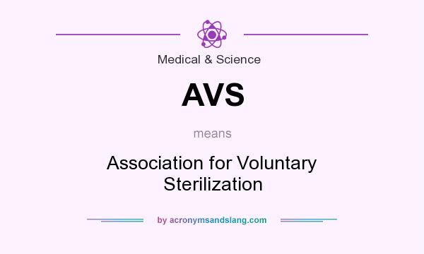 What does AVS mean? It stands for Association for Voluntary Sterilization