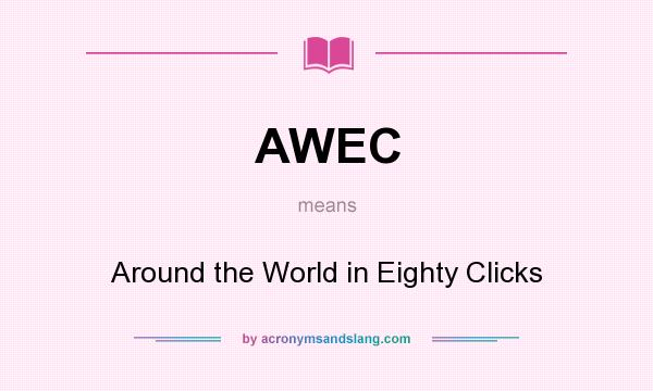 What does AWEC mean? It stands for Around the World in Eighty Clicks