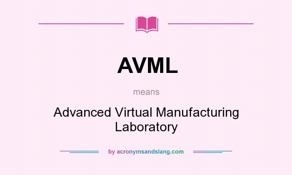 What does AVML mean? It stands for Advanced Virtual Manufacturing Laboratory