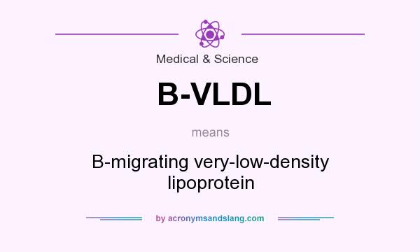 What does B-VLDL mean? It stands for B-migrating very-low-density lipoprotein