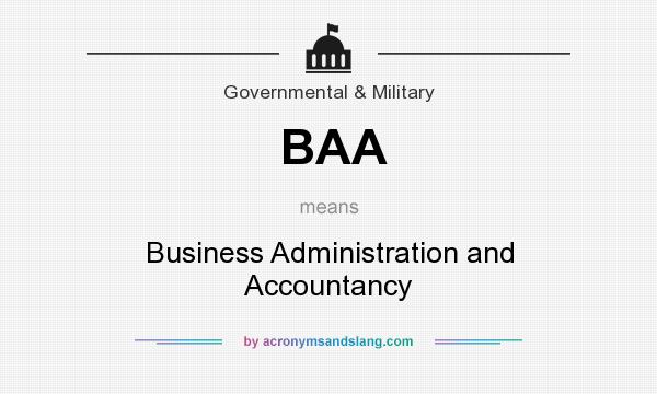 What does BAA mean? It stands for Business Administration and Accountancy