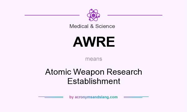 What does AWRE mean? It stands for Atomic Weapon Research Establishment
