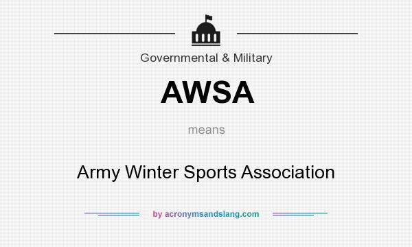 What does AWSA mean? It stands for Army Winter Sports Association