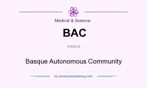 What does BAC mean? It stands for Basque Autonomous Community