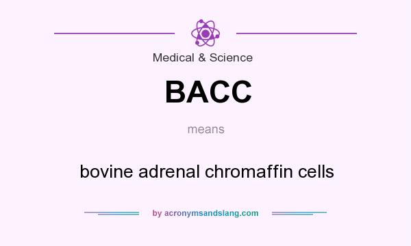 What does BACC mean? It stands for bovine adrenal chromaffin cells