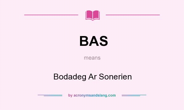 What does BAS mean? It stands for Bodadeg Ar Sonerien