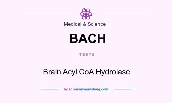 What does BACH mean? It stands for Brain Acyl CoA Hydrolase