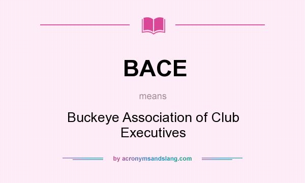 What does BACE mean? It stands for Buckeye Association of Club Executives