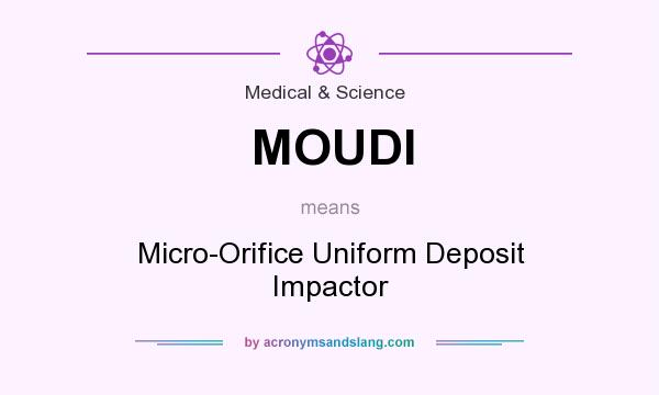 What does MOUDI mean? It stands for Micro-Orifice Uniform Deposit Impactor