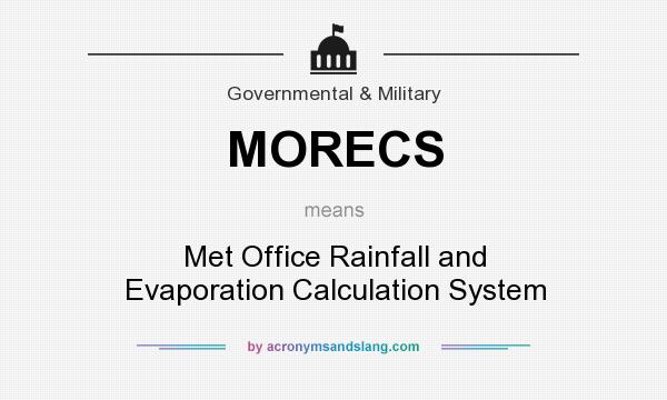 What does MORECS mean? It stands for Met Office Rainfall and Evaporation Calculation System