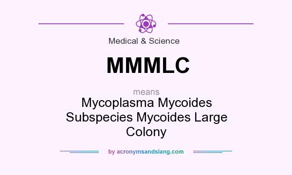 What does MMMLC mean? It stands for Mycoplasma Mycoides Subspecies Mycoides Large Colony